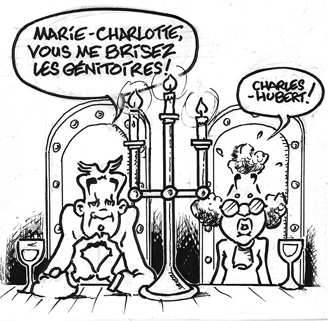 2- Dessin noir et blanc extrait du livre « Dico » génitoires 2- Dessin noir et blanc extrait du livre « Dico » génitoires